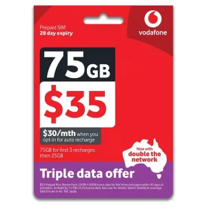 $35 Vodafone Tri Cut Sim Starter Pack