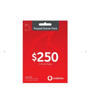 Vodafone $250 12 months Prepaid SIM Card 220 GB Data Unlimited Calls Starter Pack
