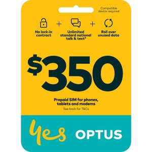Optus $350 (Pay $279) Prepaid 365 Day Phone SIM