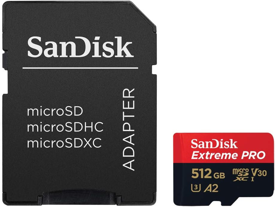 SanDisk Extreme PRO 512GB V30 A2 U3 microSDXC UHS-I Card with Adapter - Image 2